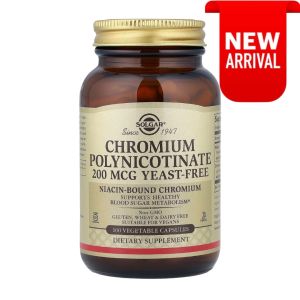 Solgar Chromium Polynicotinate 200 mcg 100 Vegetable Capsules