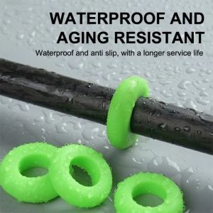 MODERNLUX 10Pcs Silicone Fishing Pole Stopper Anti-detachment Anti-Slip Fishing Rod Stand Stop Durable Universal Rod Finger Ring Boat Fishing Surf Fishing Ice Fishing