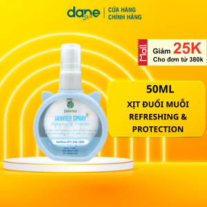 Xịt đuổi muỗi cho bé Janvier Spray 50ml - Xịt muỗi và côn trùng cho bé giúp dịu da giảm sưng tấy