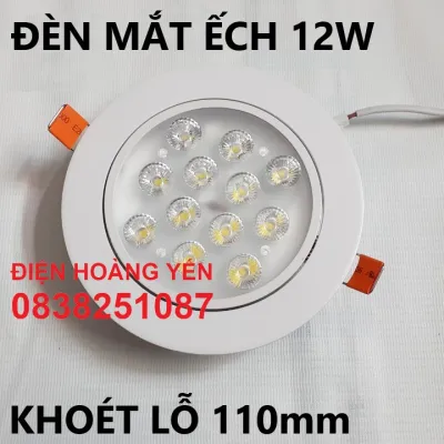 ĐÈN LED MẮT ẾCH ÂM TRẦN CAO CẤP 3W 7W 12W. ÁNH SÁNG TRẮNG/VÀNG
