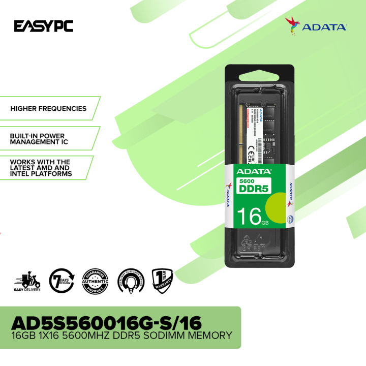 EasyPC Adata AD5S560016G-S/16 16gb 1x16 AD5S560032G-S/32 32gb