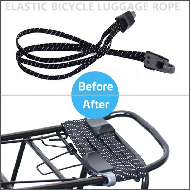 ☼Flat Elastic Luggage Rack Carrier Cargo Strap Cord Rope with Hooks for