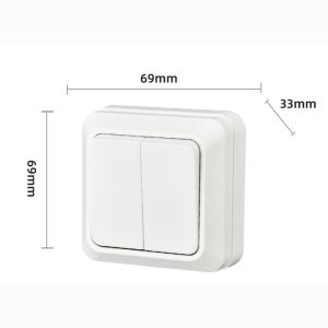 CASUALTY FASTEN20EN6 EU Standard Wall Switch White Wall Surface Mount Rocker Light Switch Classic Flame Retardant Button Light Switch