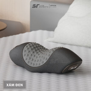 Gối Kê Đầu Tích Hợp Massage Và Chườm Nóng Gối Ngủ Cao Su Non Thư Giãn Kê Cổ Giảm Đau Mõi Cổ Vai Gáy Ngủ Ngáy - Sairui