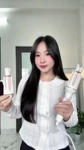 Máy Uốn Tóc 3 Trong 1 HODEKT 3 Đầu Thay Thế (Uốn Xoăn & Duỗi Thẳng) 250 Triệu Ion Âm 4 Mức Nhiệt