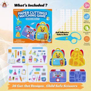 Paper Cut Matching Game Scissors skills Busy Book for Kids Preschool Educational Toys Monstessori Toys