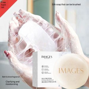 Silk Pulling Soap Exfoliating Handmade Soap Whitening Scrub Essential Oil Soap Deep Cleansing Dead Skin Remover Blackhead