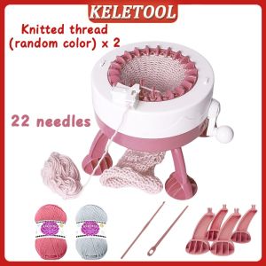 Knitting Machine 48 Needles Round Rotating Knitting Loom Double Knit Mode Efficient DIY Tool For Making Scarf Hat Sock Handcraft Project