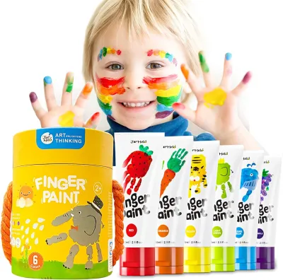 Jarmelo (Joan Miro) Finger Paint สีน้ำเด็กปลอดสารพิษ มีมอก. ล้างออกง่าย สีฟิงเกอร์เพ้นท์ชนิดหลอดขนาด 60 ml.