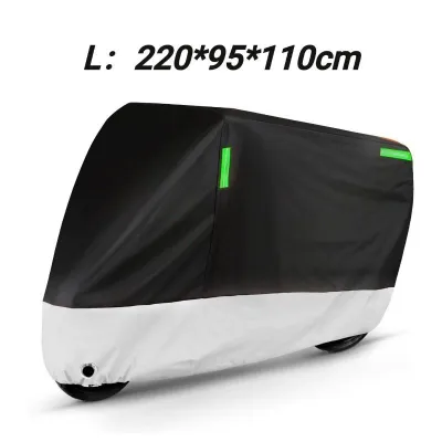 Motorcycle Cover Waterproof Makapal Dust UV Protection Thickened Universal 3 Layers Motorcycle Cover Waterproof Motor Cover All Season Universal Weather Black Orange