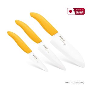 Kyocera Advanced Ceramics Knives Set (Made in Japan) - 3pc / 4pc set / Knife Block