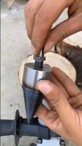 32MM Wood Splitter Machine Drill Bit Cone Punch Driver Square/Round/Hex Drill Bits Drilling Tools
