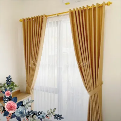 Tinggi 3meter tirai gorden jendela horden minimalis korden mewah gordeng model ring gorden blackout