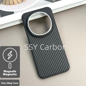 1500D Real Carbon Fiber Case for Honor Magic 8 Pro Aramid Fiber Slim Design Anti-Fall Magnetic Magic 8Pro Phone Shell