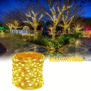 SEAN 50/200/300LED Solar Copper Wire String Lights Fairy Light Outdoor Waterproof Garden Christmas Party Decor
