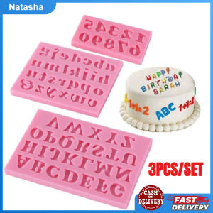 3pcs Number Letter Shape Silicone Candle Moulds Character Alphabet Resin Molds Digit Candles Making Kit DIY Birthday Decor Gifts