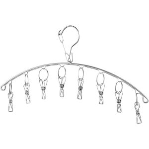 Móc Phơi Đồ Lót Inox Có 8 Kẹp Living C Dùng Phơi Tất Quần Áo Đồ Lót Trẻ Em Chống Rơi