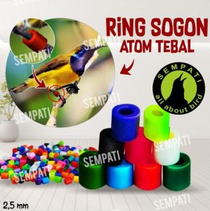 SEMPATI Ring Pleci Laser Stainless Steel Ring Penanda Gelang Cincin Kaki Burung Pleci Finch Blackthroat Burung Kecil 25 27 Mm RPKPL