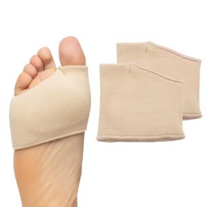DIDI 1Pair Silicone Metatarsal Sleeve Pads Half Toe Bunion Sole Forefoot Gel Pads Cushion Half Sock Supports Prevent Calluses Blisters