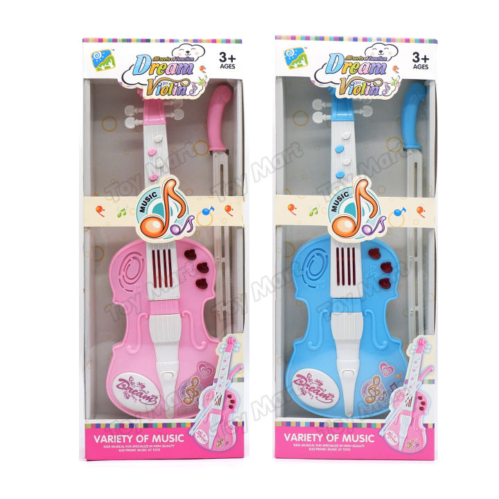 Child Prodigy Violin Toy High Tech Musical Instrument with 12 Music Demo Sounds and Flashing Lights New Music Electric Violin Light Sound Battery