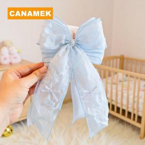 【CANAMEK】 Daisy Mesh Lace Bow Hairpin For Girls Childrens Hairgrip Clip Barrette Headwear Hair Accessories