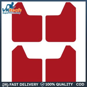 Red Splash Guard Mud Flaps 4x Universal for Car Pickup SUV Fender Mudguards Anti-Mud and Dirt