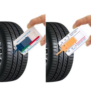 4pcs Easy carry Tire Depth Gauges 0 to 20mm Small Keychains Designs Measuring Tool for Car Motorcycle Truck Maintenance
