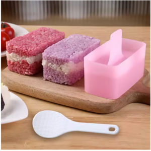 Food Press Rectangular Sushi Mold Maker Onigiri Rice Ball Set Non Stick Sushi Kit Japanese DIY Tools Kitchen Bento Accessories