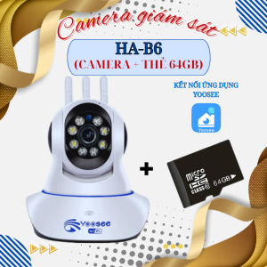 Camera an ninh YOOSEE HA-B6 - Đàm thoại 2 chiều - xoay chuyển động - hình ảnh full HD