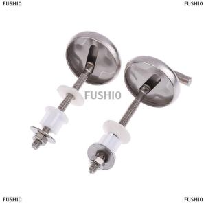 [COD] FUSHI0 2Pcs Toilet For Seat Hinge No Noise Home Stainless Steel Toilet Cover Mounting Connector With Mounting Washer Replacement Parts