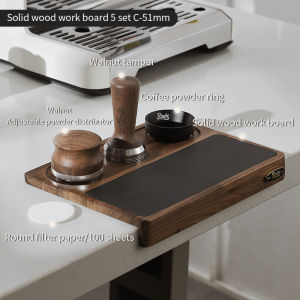 Bincoo Walnut bột cà phê Pad Silicone Non-Slip Bar góc pad Bộ máy xay bột