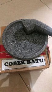 COBEK BATU / LEMPER BATU ASLI  BATU 22 CM PLUS ULEKAN