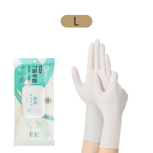 JustLiving ถุงมือไนไตรล์ใช้แล้วทิ้งถุงมือล้างจานสำหรับถุงมืออนามัยนำกลับมาใช้ได้สำหรับงานงานครัวถุงมือทำความสะอาดสำหรับการจัดการที่เครื่องวัดอุณหภูมิอาหาร-ปิดผนึกสูง/ไม่มีกลิ่นและต้านเชื้อแบคทีเรีย-แพ็ค30