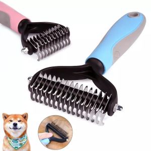 Bàn chải tẩy lông thú cưng hai mặt công cụ tẩy long hai mặt – Sạch lông nhanh gỡ rối êm ái boss thoải mái mỗi ngày