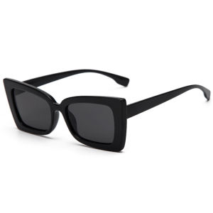Unyiel - Kacamata Kotak Vintage Sunglasses Gaya Korea Import Murah hitam lensa Plastik Pria