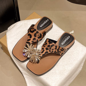 [Free Shipping] Sparkling Rhinestone Platform Wedge Flip-Flops For Women Summer Outdoor Wear 2026 New Style Height-Increasing Non-Slip Beach Sandals