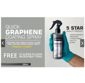 RANTIZ Canada Quick Graphene Coating Spray for cars & motorcycles - FREE Plushy Microfiber Towel