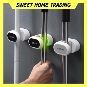 Ecoco Mop holder mop hook broom holder mop hanger clipper mop rack organizer broom clip mop storage 抹地夹 拖地夹 拖布 拖地 拖把支架 拖把