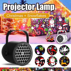 ❄️Christmas Outdoor Snowflake Projection Light Scene Decoration Halloween Santa Claus Changeable Pattern Laser Floodlight【圣诞+雪花】投影灯