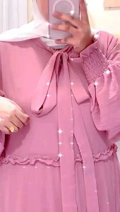 BISA COD || ALISHA MUSLIM FASHION DRESS TERBARU GAMIS TERBARU FASHION MUSLIM DRESS TANGAN BALON MODEL UMPAK