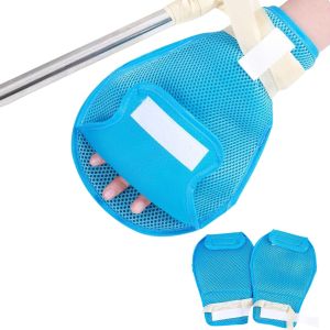 Lmaray Dementia Hand Restraint Gloves Reusable Anti Scratch Hand mitts for elderly Protection (Hook-loop Fastener Version)
