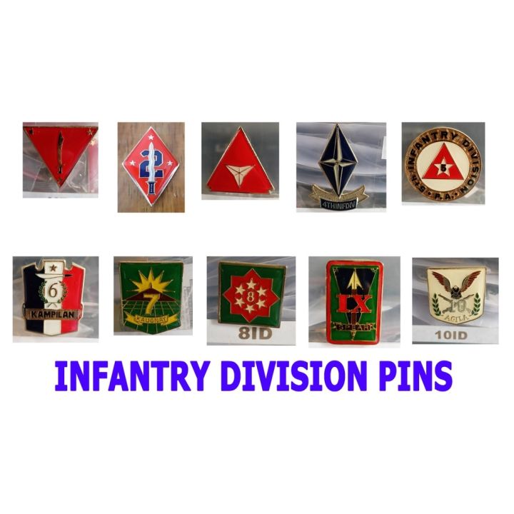 INFANTRY DIVISION PIN ( 1ID 2ID 3ID 4ID 5ID 6ID 7ID 8ID 9ID 10ID 11ID ...