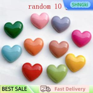 SHNGki Heart Shaped Kitchen Refrigerator Magnets 10pcs Strong Plastic Decorative Clips for Fridge Photo and Memos Holder