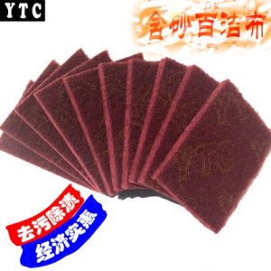 Industrial Grade Scouring Pad Red Stainless Steel Rust Removal Abrasive Scrubber Kitchen Cleaning Cloth