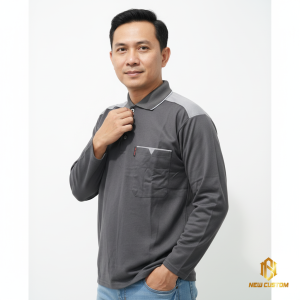 KAOS KERAH BAPAK BAPAK LENGAN PANJANG