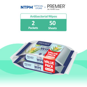 Premier Antibacterial Wet Wipes (50s x 2)