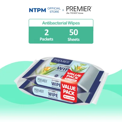Premier Antibacterial Wet Wipes (50s x 2)