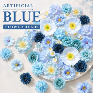 20Pcs Artificial Flower Heads Beautiful Silk Roses Daisy Flowers DIY Craft Home Wedding Party Decor