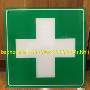 Biển báo sơ cấp cứu chất liệu mica KT20x20cm- First aid kit
