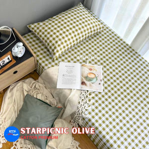 Sprei KATUN MINIMALIS KOTAK STARPICNIC ukuran 90x200 100x200 120x200 140x200 160x200 180x200 200 King Queen Single